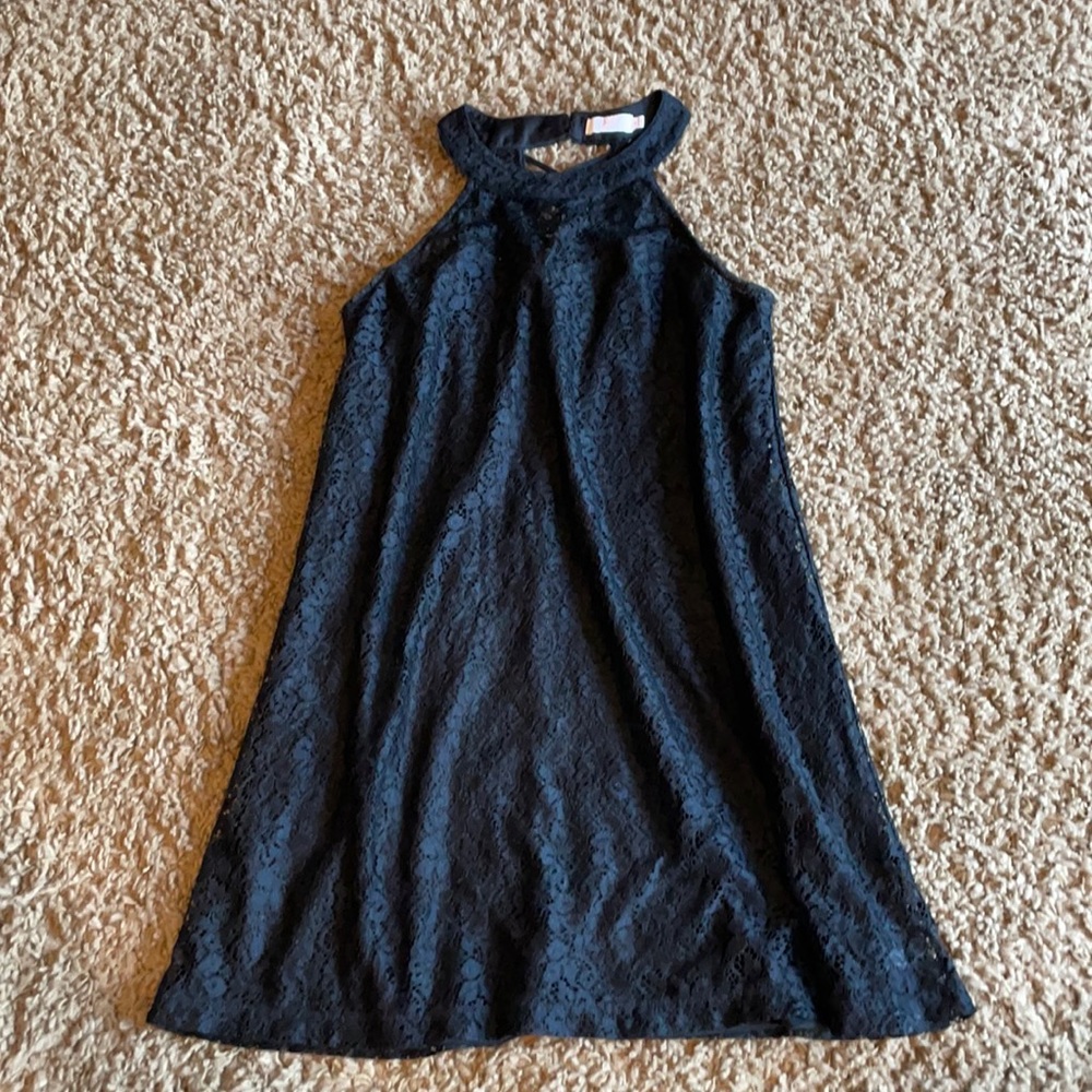 black lace dress